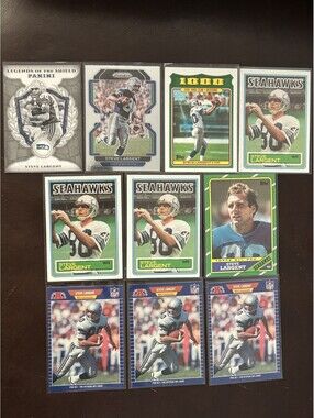 HOF/ALL-PRO WR STEVE LARGENT VINTAGE COLLECTION PANINI/TOPPS/PRO SET 19 CARD LOT